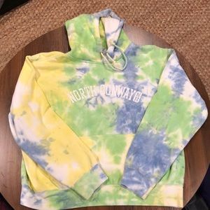 Tie-dye string hoodie